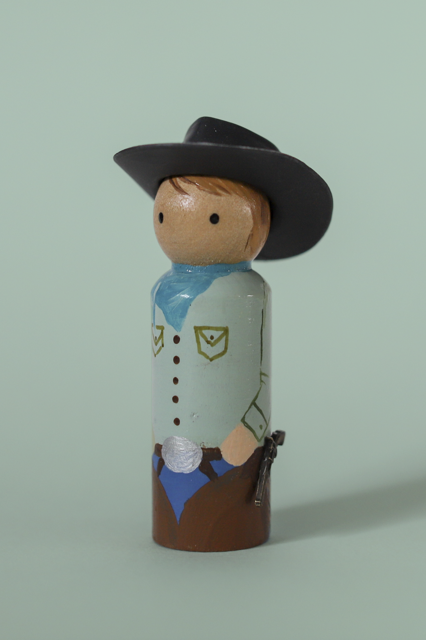 Handpainted Wooden Cowboys - 3.5" Western Collectible Figurines