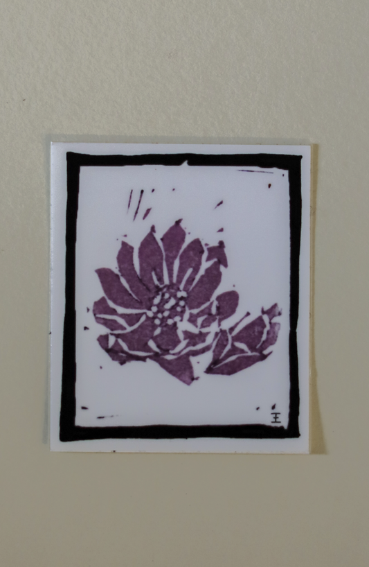 Native Wildflower Sticker Set of 3- Dishwasher Safe Hand-Carved Stamps