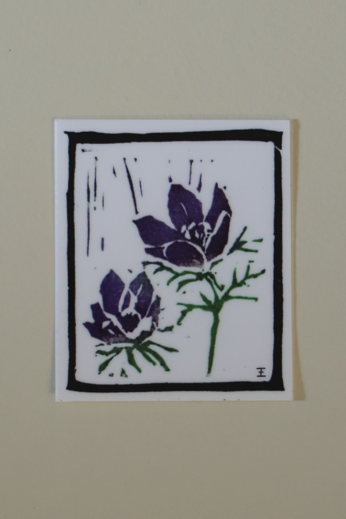 Native Wildflower Sticker Set of 3- Dishwasher Safe Hand-Carved Stamps