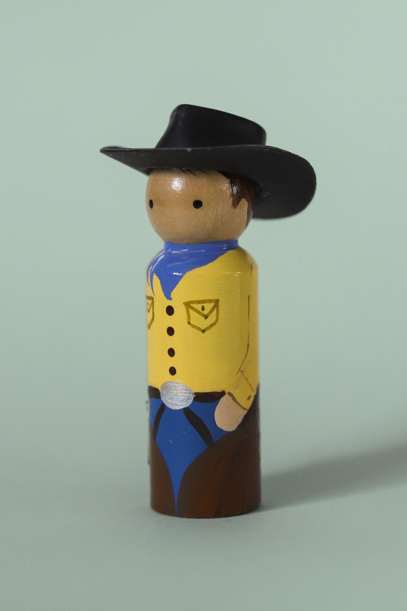Handpainted Wooden Cowboys - 3.5" Western Collectible Figurines
