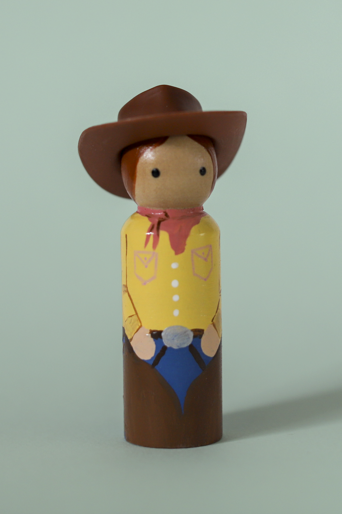 Handpainted Wooden Cowgirls - 3.5" Western Collectible Dolls