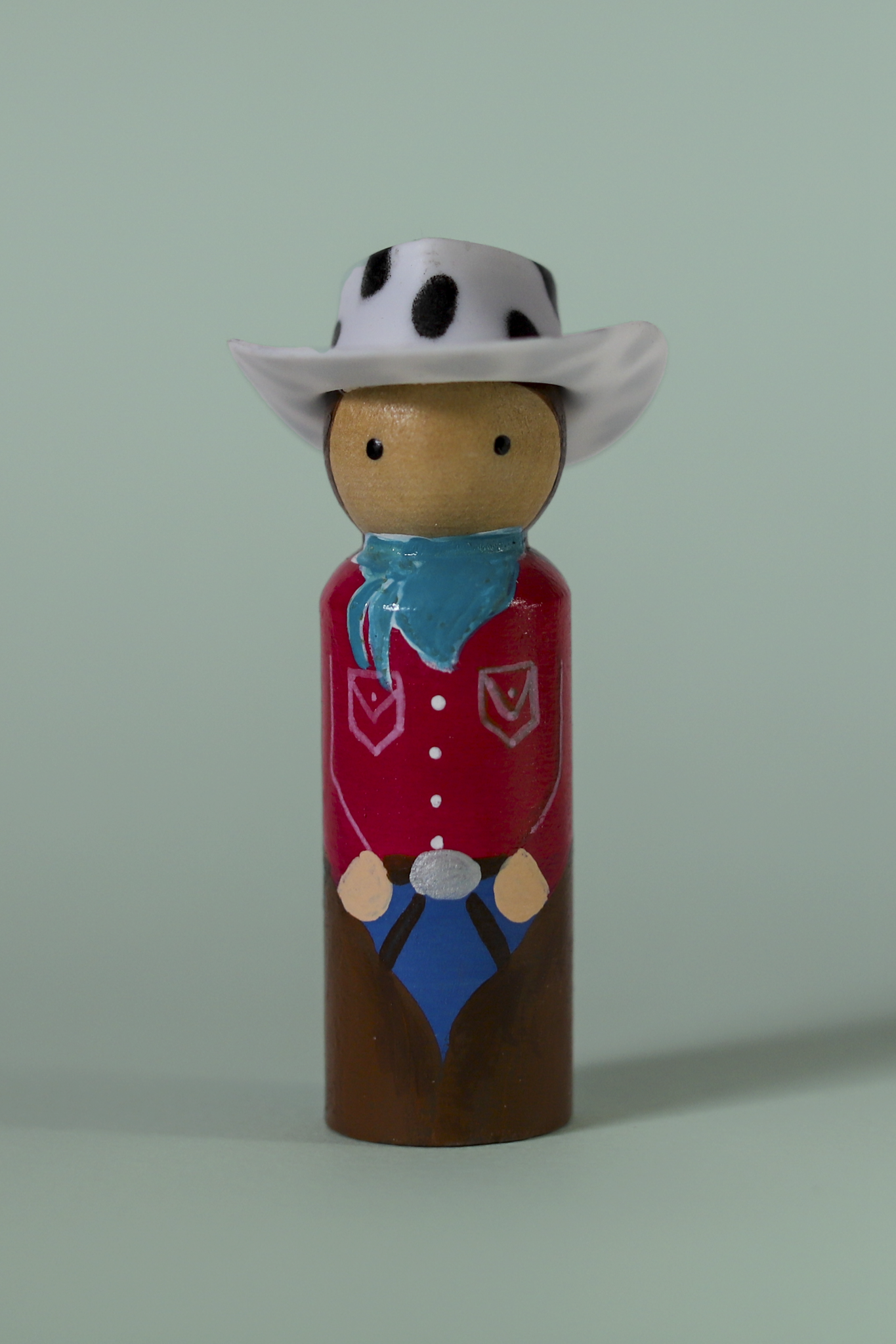 Handpainted Wooden Cowgirls - 3.5" Western Collectible Dolls