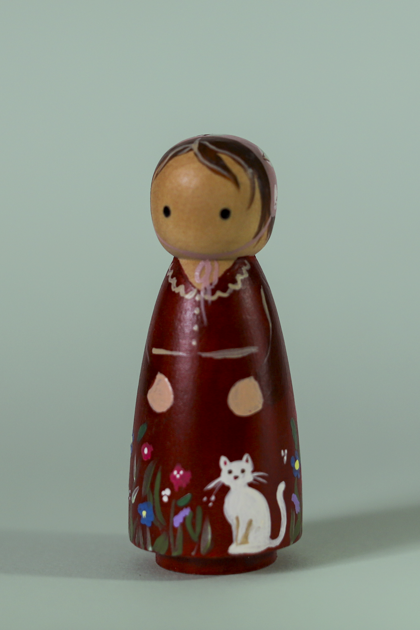 Handpainted Garden Girls - 3.5" Wooden Dolls Artisan Collectibles